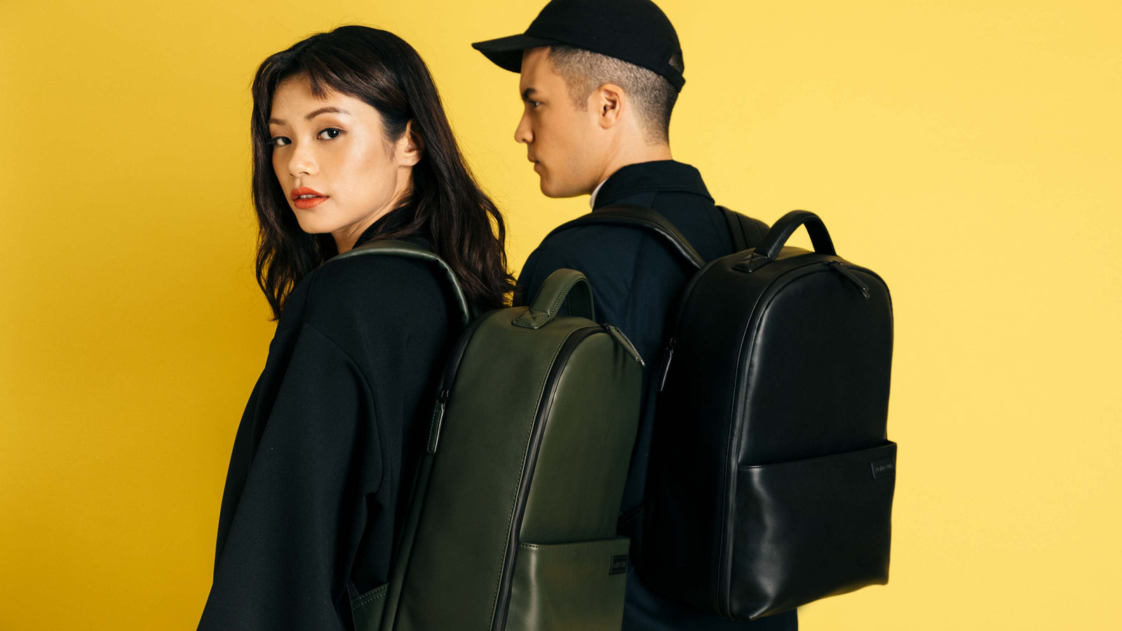 Minimalist camera backpacks by No More Ugly. Black and Pine Green