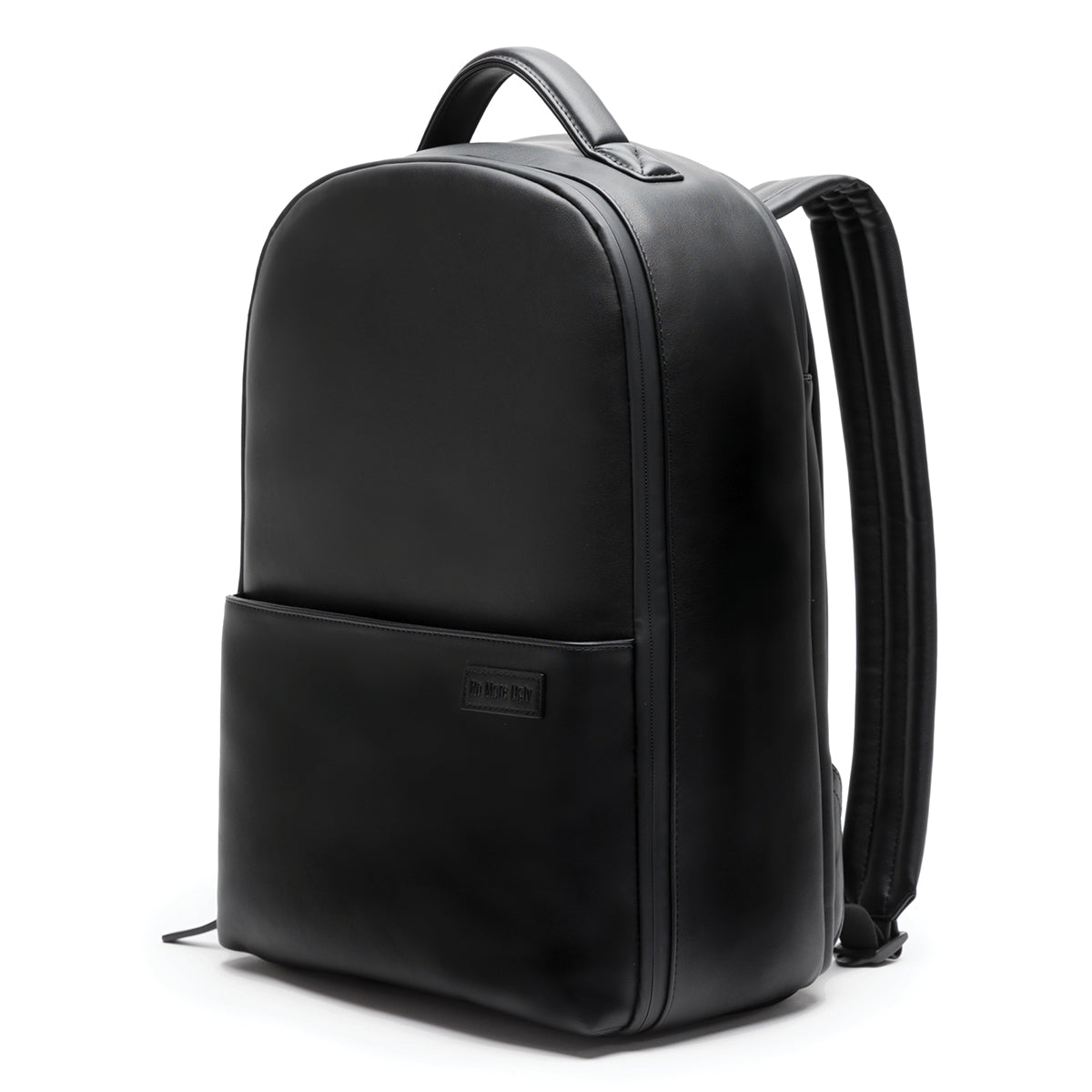 Stylish camera backpack black vegan leather by No More Ugly
