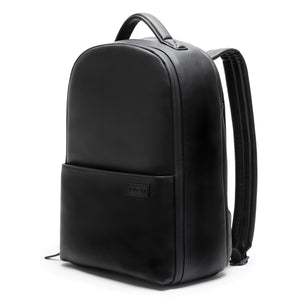 Stylish camera backpack black vegan leather by No More Ugly