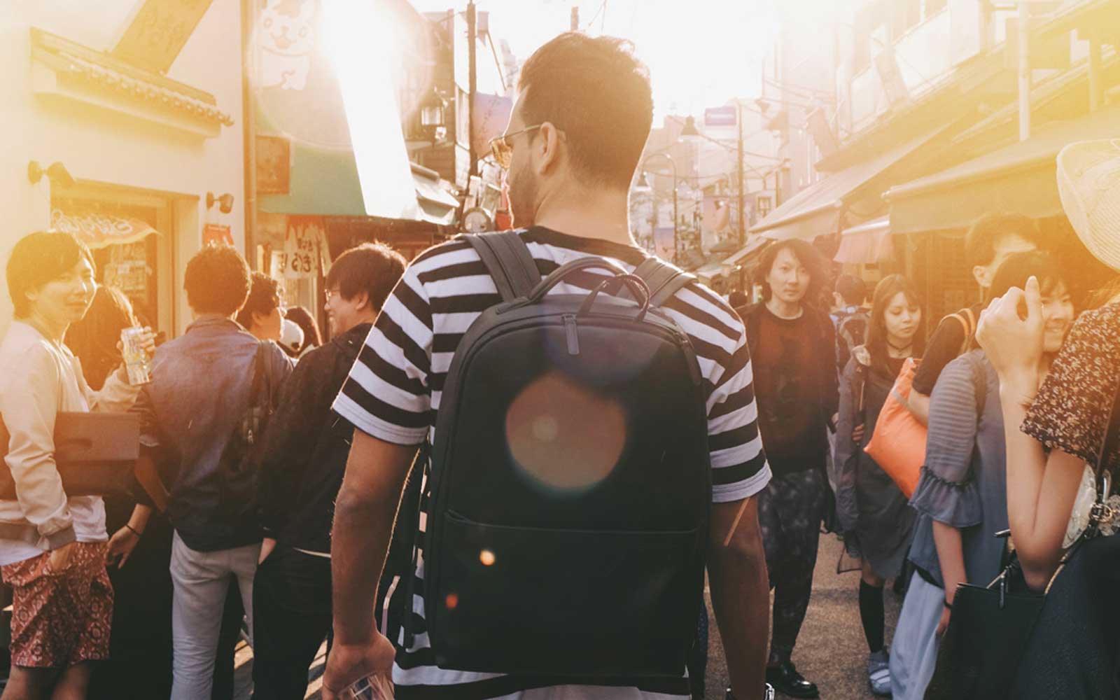 Travelling in Japan with No More Ugly Camera Backpack Black